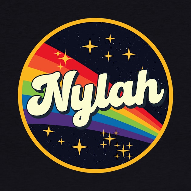 Nylah // Rainbow In Space Vintage Style by LMW Art